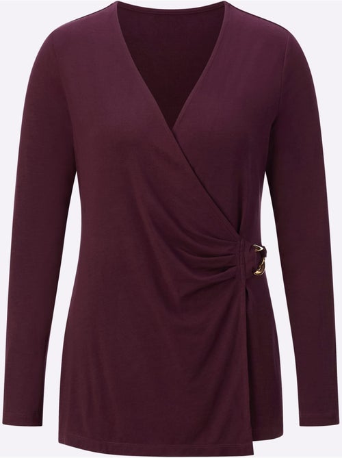 T-shirt Cache-cœur 96% Lyocell (tencel) - Taille Standard - Helline - Kiabi