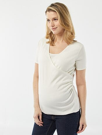 T-shirt cache-cœur d'allaitement