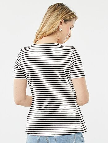 T-shirt cache-cœur d'allaitement