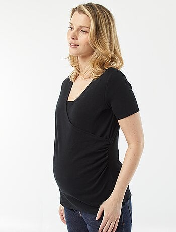 T-shirt cache-cœur d'allaitement