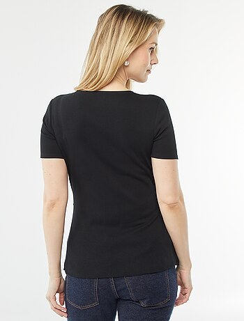T-shirt cache-cœur d'allaitement