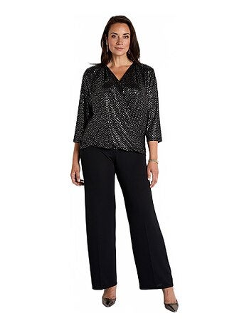 T-shirt cache-coeur maille irisée