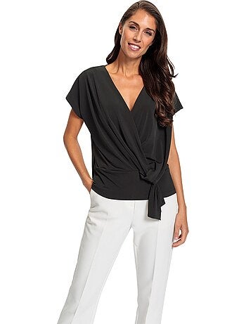 T-shirt Cache-cœur Superbe Aspect Cache-cœur - Taille Standard - helline