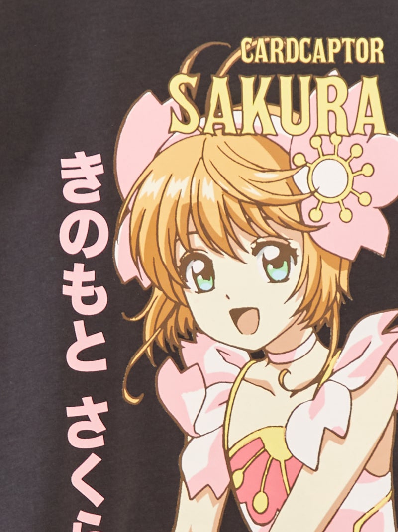 T-shirt 'Cardcaptor Sakura' manches courtes Noir - Kiabi