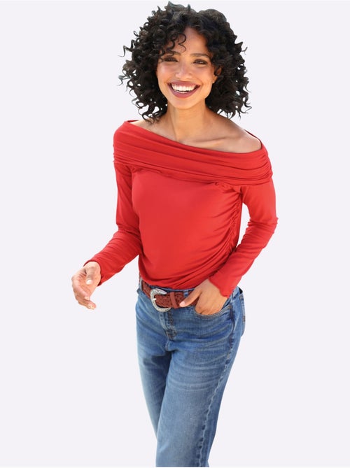 T-shirt Carmen Qualité Viscose Douce - Taille Standard - Helline - Kiabi