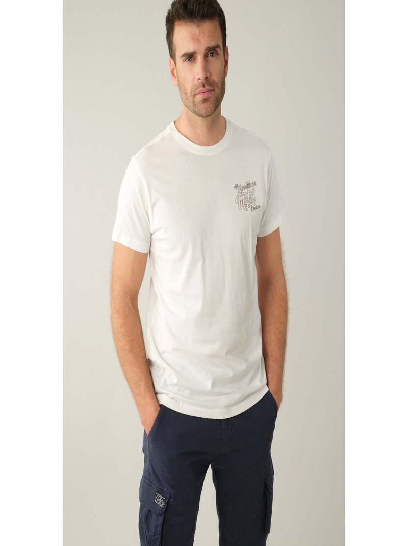T-shirt casual 'Deeluxe' Ecru - Kiabi