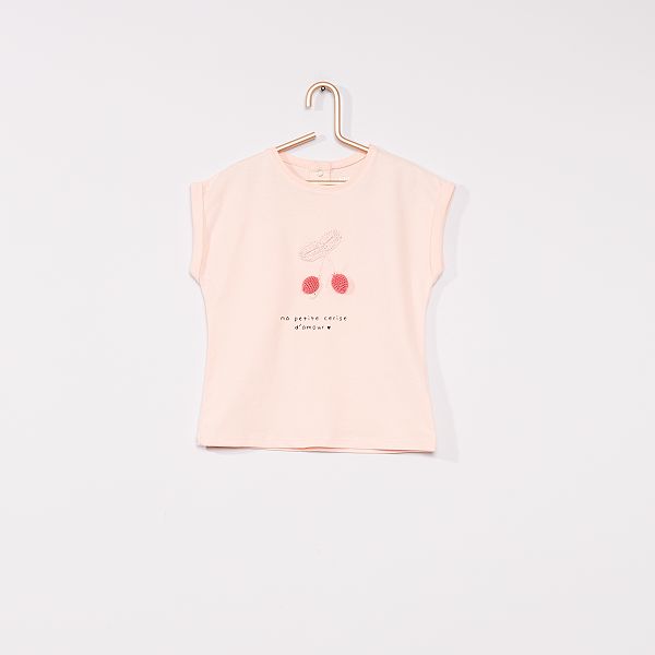 T Shirt Cerise Eco Concu Bebe Fille Rose Kiabi 3 00