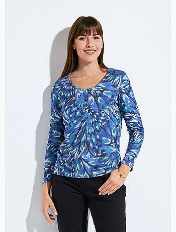 T-shirt chaud col rond imprimé