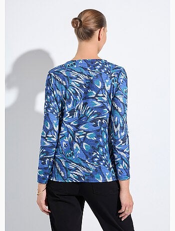 T-shirt chaud col rond imprimé