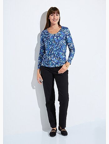 T-shirt chaud col rond imprimé