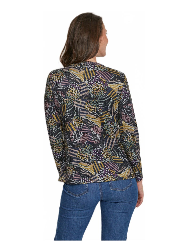 T-shirt chaud court graphique col rond Rose - Kiabi