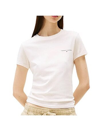 T-shirt Femme Tommy Hilfiger Slim Linear DW0DW21164