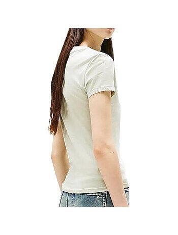 T-shirt Clair Femme Tommy Hilfiger Slim Linear DW0DW21164