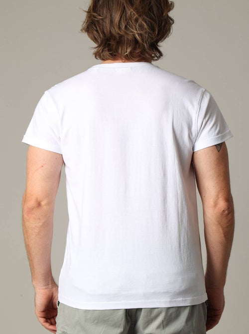 T-shirt classique en coton avec print et manches courtes 'Deeluxe' - Kiabi