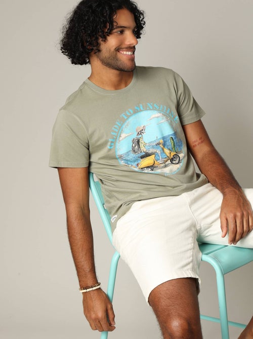T-shirt classique en jersey avec imprimé 'Deeluxe' - Kiabi