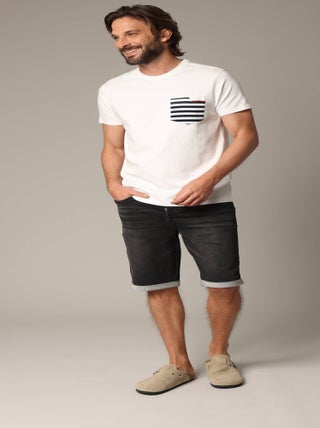 T-shirt classique en jersey de coton à manches courtes 'Deeluxe'