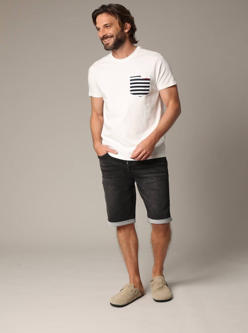 T-shirt classique en jersey de coton à manches courtes 'Deeluxe' - Kiabi