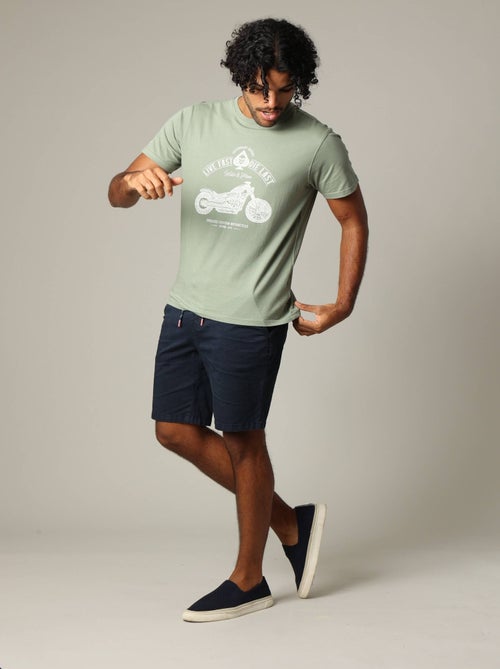 T-shirt classique en jersey de coton à manches courtes 'Deeluxe' - Kiabi