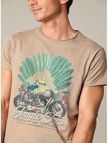 T-shirt classique en jersey de coton avec imprimé 'deeluxe'