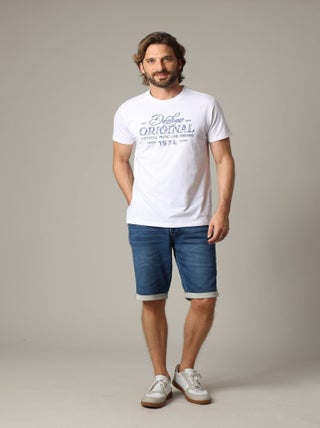 T-shirt classique en jersey de coton avec imprimé 'Deeluxe'