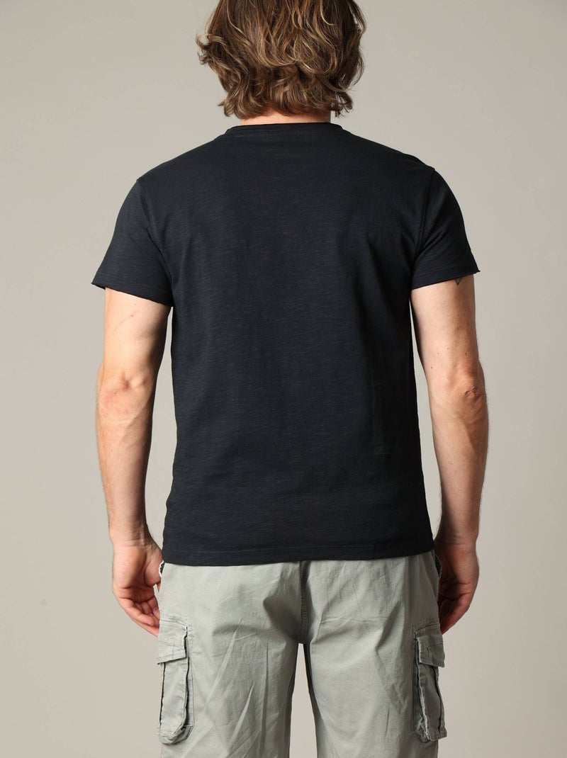 T-shirt classique en jersey de coton avec imprimé 'Deeluxe' gris anthracite - Kiabi