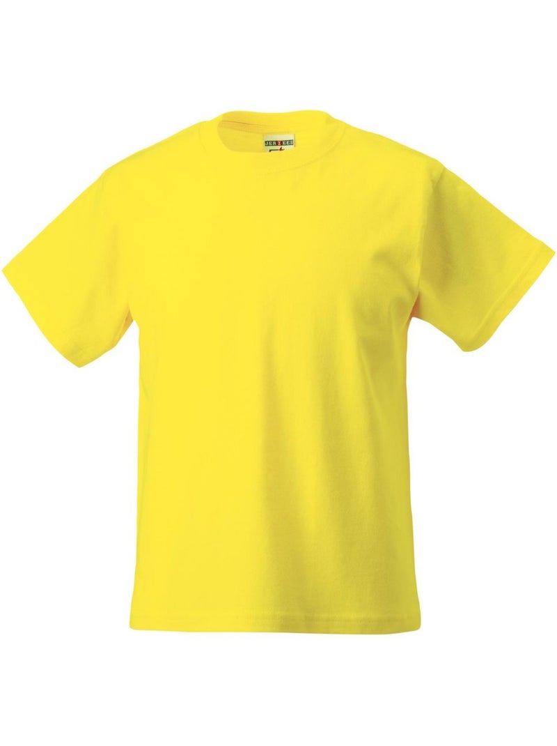 T-shirt classique uni jerzees schoolgear pour enfant - jerzees schoolwear Jaune - Kiabi
