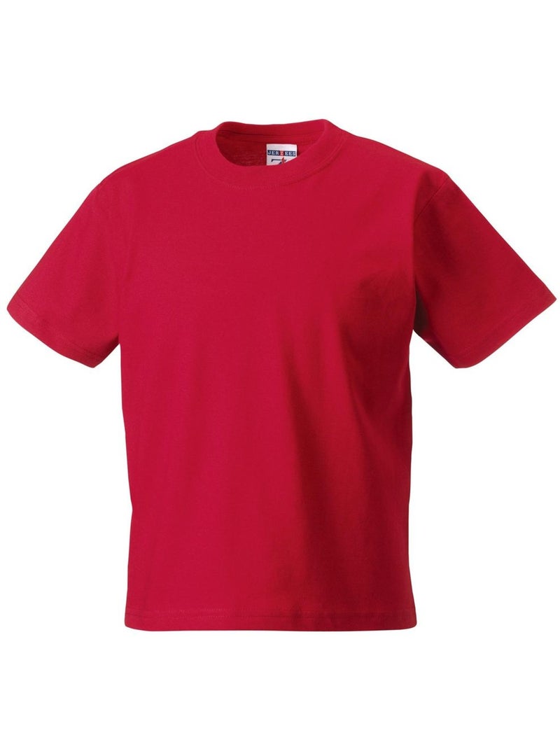 T-shirt classique uni jerzees schoolgear pour enfant - jerzees schoolwear Rouge - Kiabi