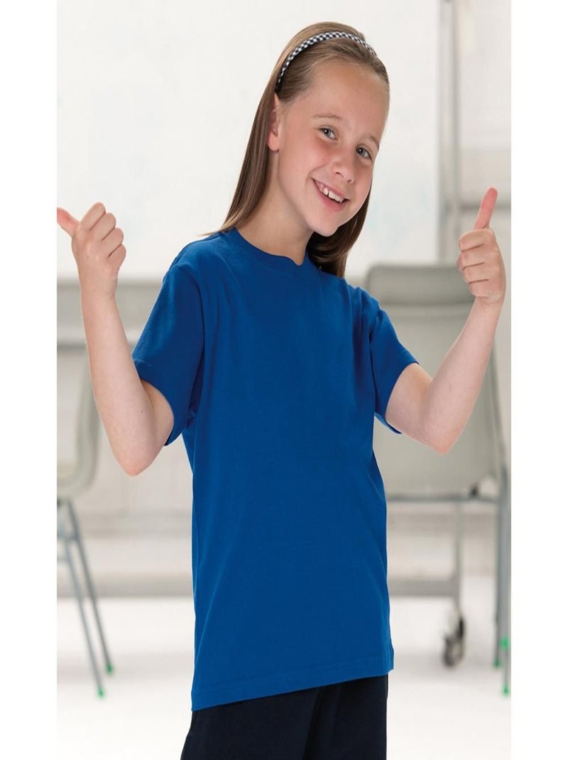 T-shirt classique uni Jerzees Schoolgear pour enfant Bleu roi - Kiabi