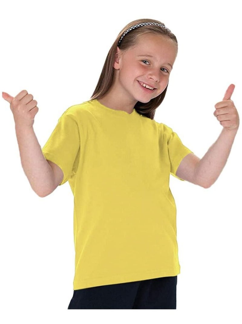 T-shirt classique uni Jerzees Schoolgear pour enfant Jaune - Kiabi