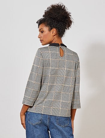 T-shirt claudine 'Prince de Galles' - Kiabi