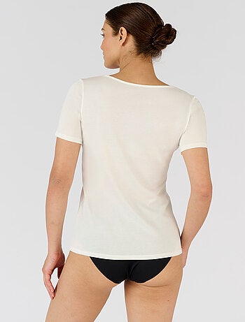 T-shirt Climatyl col dentelle - Damart