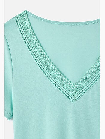T-shirt Climatyl col dentelle - Damart