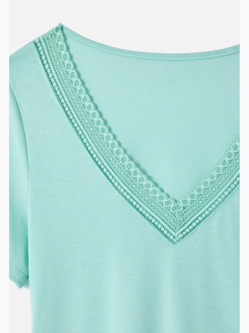 T-shirt Climatyl col dentelle - Damart - Kiabi