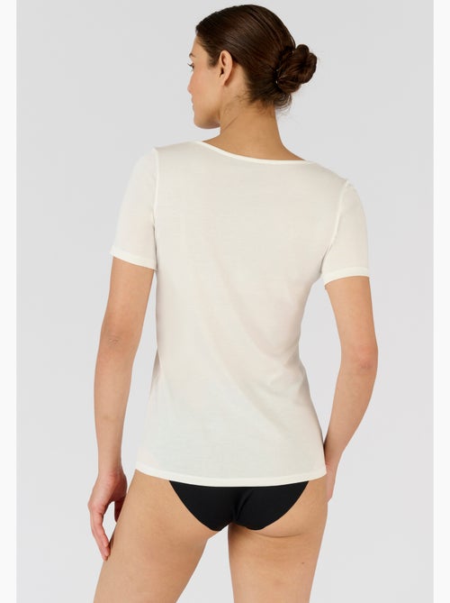 T-shirt Climatyl col dentelle - Damart - Kiabi