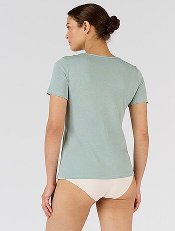 T-shirt Climatyl col dentelle - Damart
