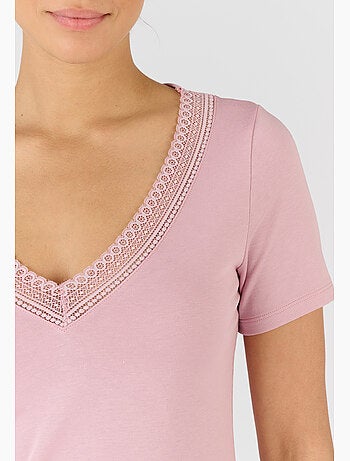 T-shirt Climatyl col dentelle - Damart