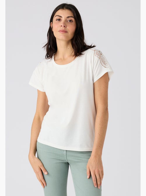 T-shirt Climatyl détail dentelle - Damart - Kiabi