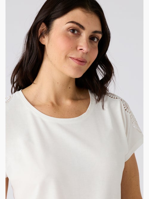T-shirt Climatyl détail dentelle - Damart - Kiabi