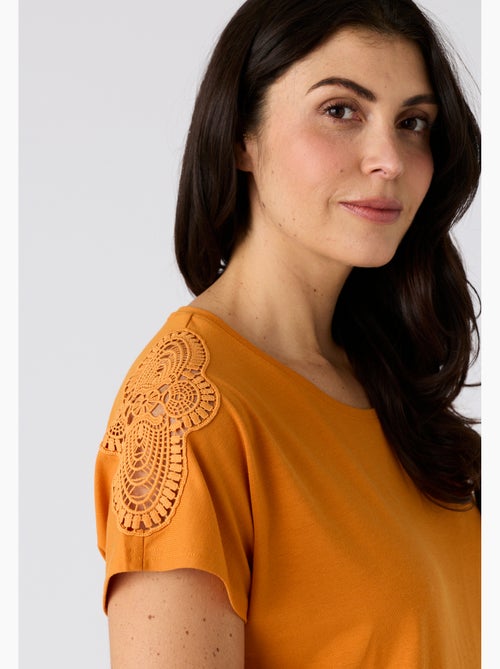 T-shirt climatyl détail dentelle - damart - Kiabi