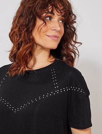 T-shirt clouté - Kiabi