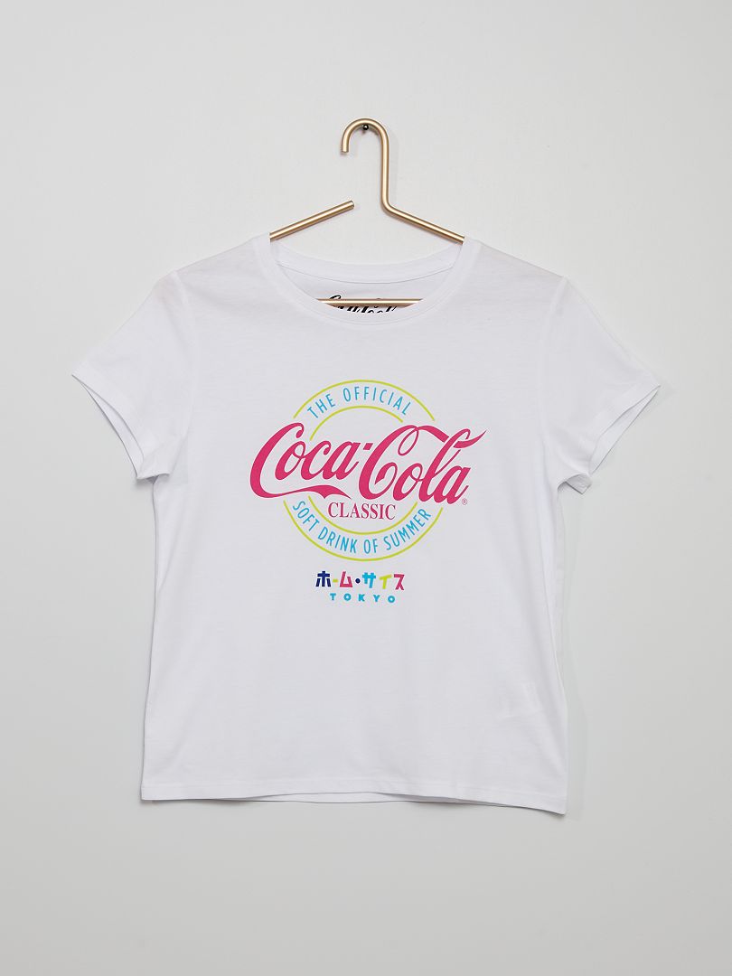 T-shirt 'Coca Cola' blanc - Kiabi