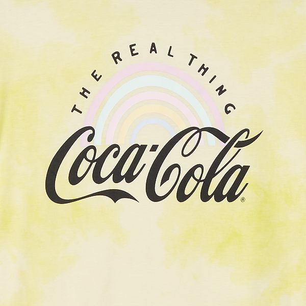 T-shirt 'Coca-Cola' tie and dye fille adolescente - jaune - Kiabi - 5,00€