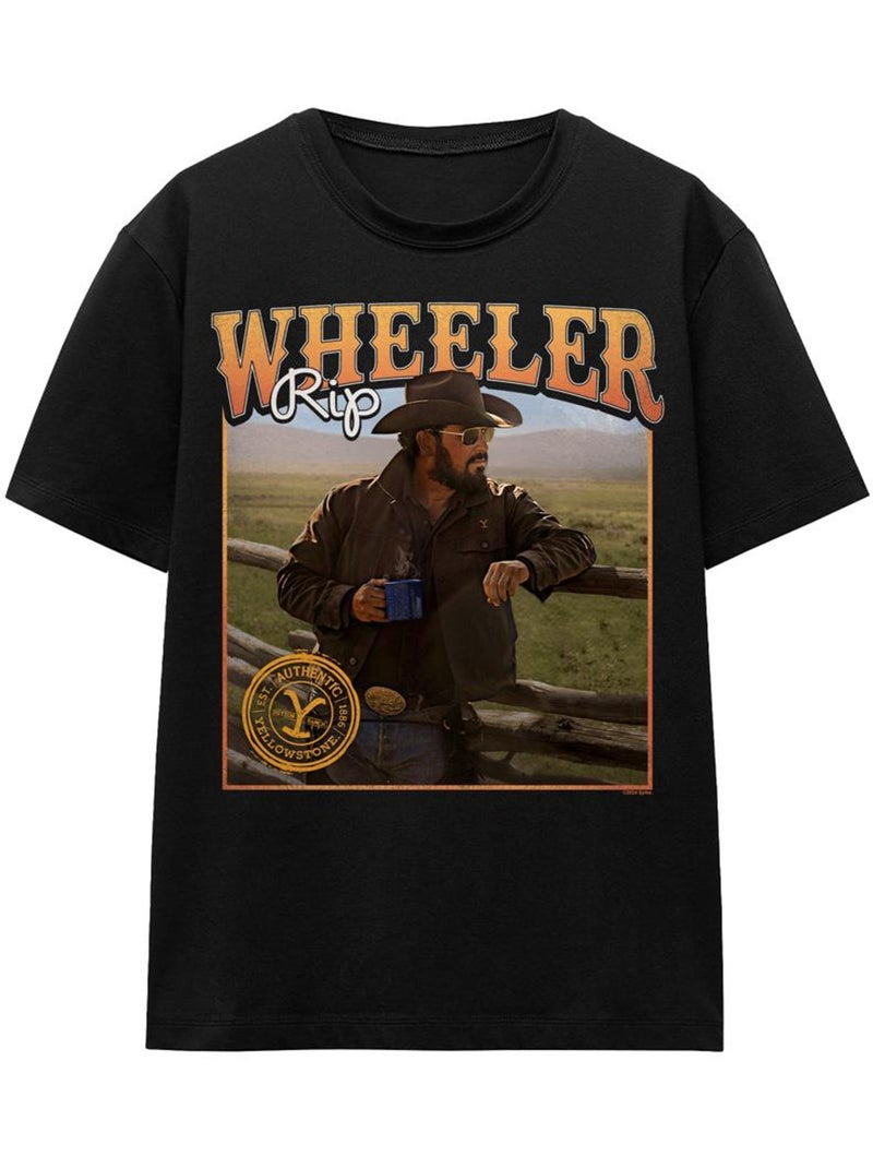 T-shirt coffee with rip wheeler - yellowstone Noir - Kiabi