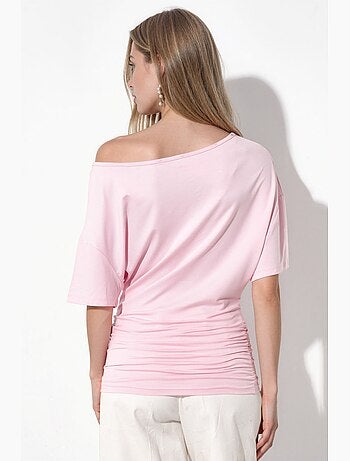 T-shirt col bateau jersey manches courtes busem