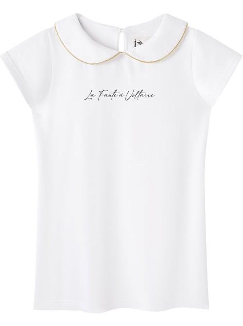 T-shirt  Col Claudine  à Manches Courtes  SOPHIA - 'LA FAUTE A VOLTAIRE' - Kiabi
