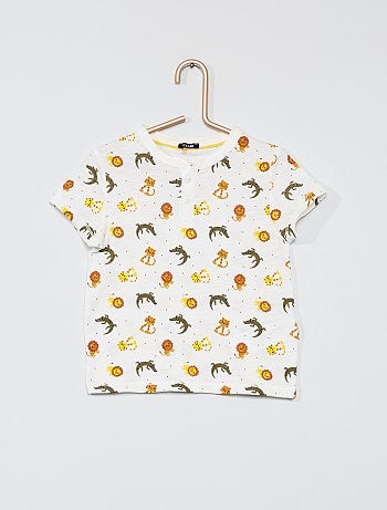 T-shirt col mao