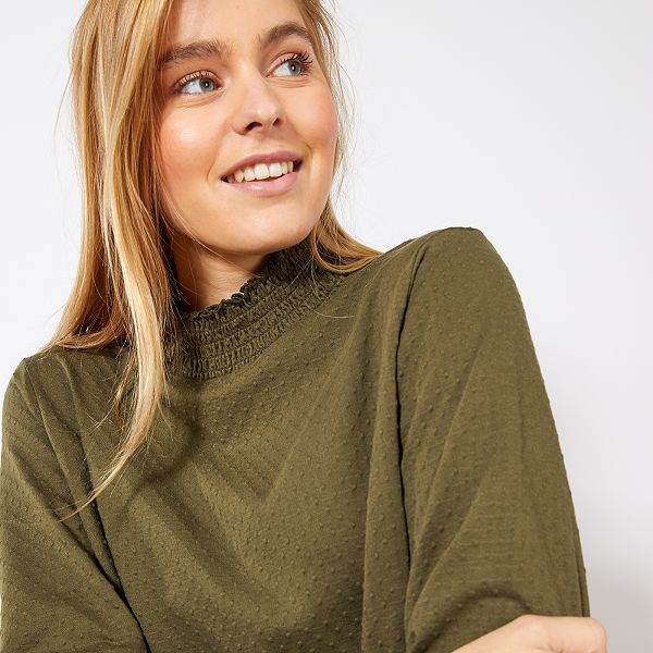 tee shirt col haut femme