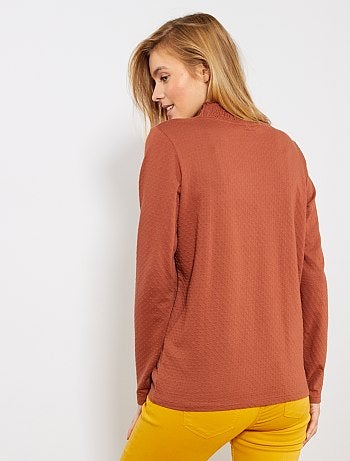 T-shirt col montant à pois - Kiabi