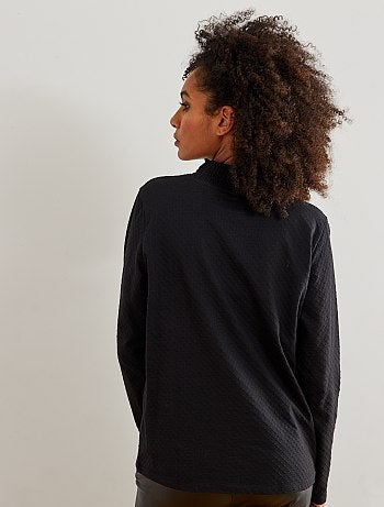 T-shirt col montant à pois - Kiabi