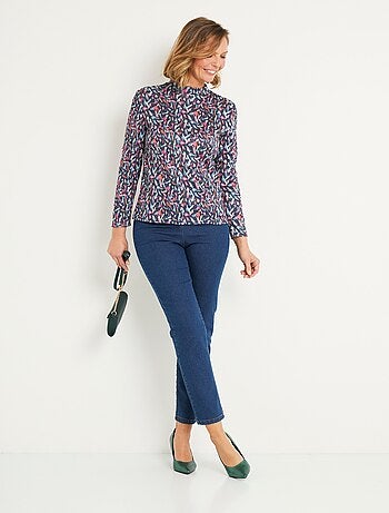 T-shirt col montant chaud motif graphique - Afibel